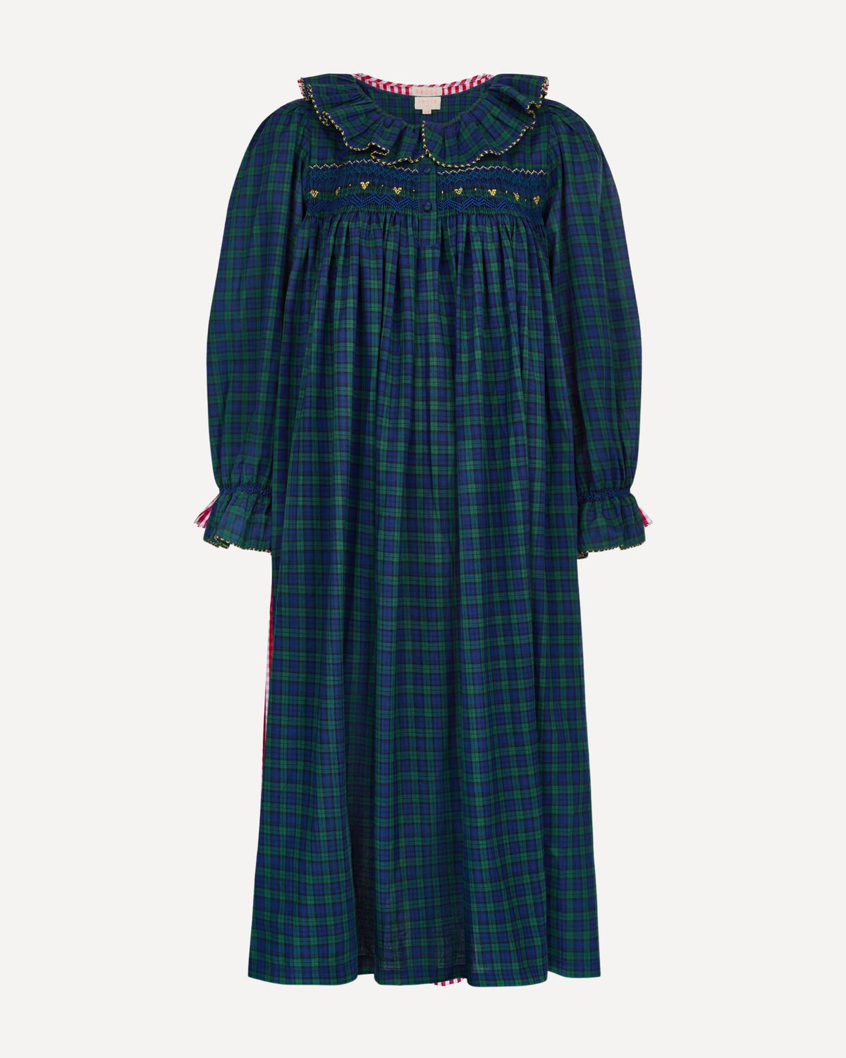 Nightingale Women's Dress Little Black Watch with Golden Locket Hand Smocking