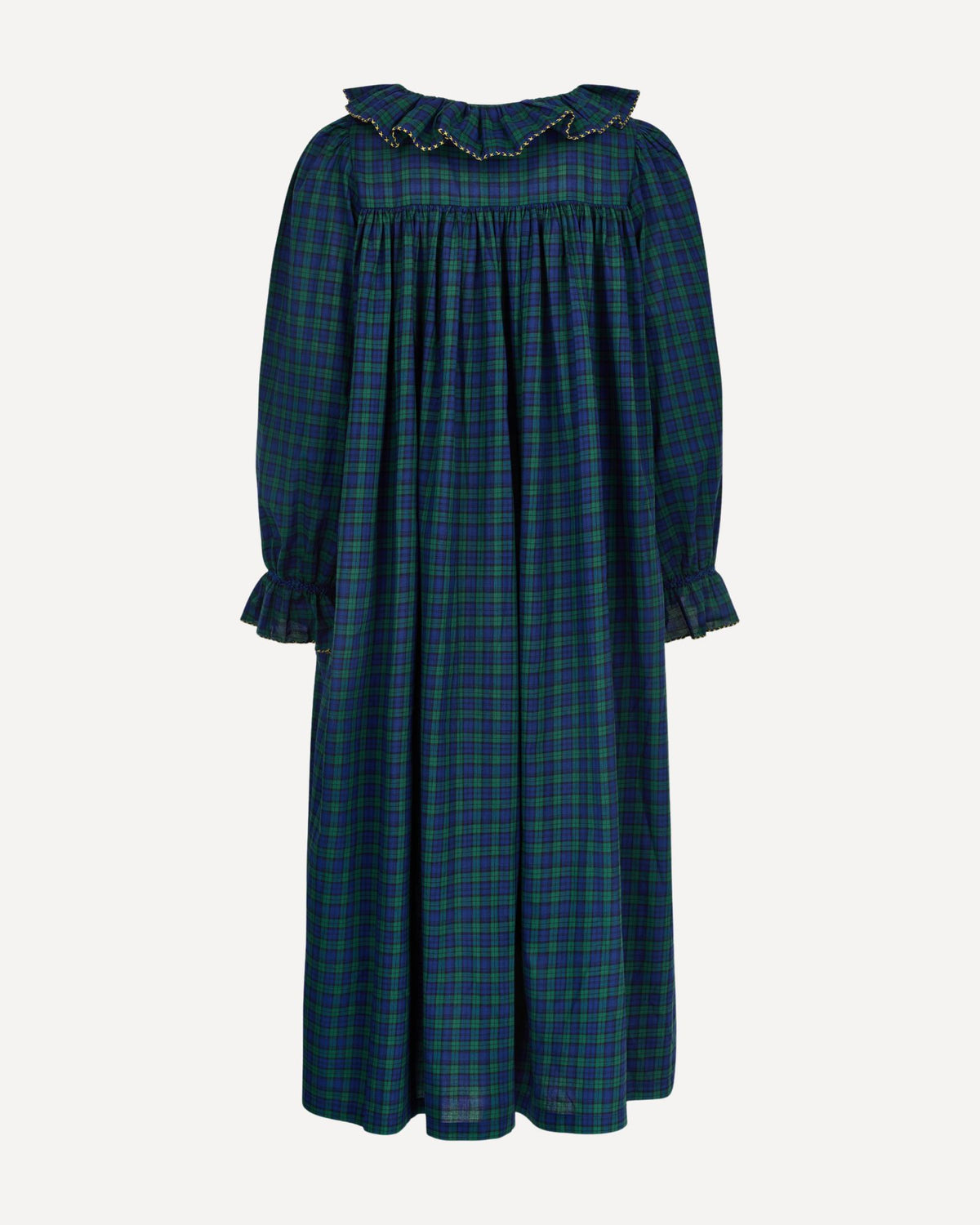 Nightingale Women's Dress Little Black Watch with Golden Locket Hand Smocking