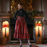 Mary Seacole Women's Skirt Royal Stewart with Nutcracker Hand smocking