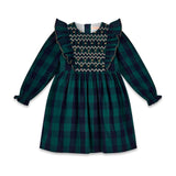 Anna Pavlova Dress Pine Tree Gingham with Hearts a Glow Hand Smocking