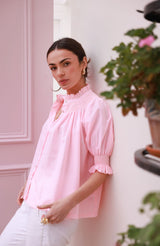 Scholl Summer Blouse Watermelon Stripe with Lemon Sorbet Hand Smocking Edition 65