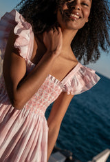 Rachel Carson Dress Candyfloss Gingham with Cocoloco hand Smocking