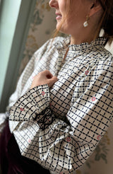 Shelley Blouse Love from Saigon with Navy Hand Smocking Edition 18