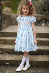 Katherine Johnson Dress Antoinette Stripe with Hint of Mischief Hand Smocking