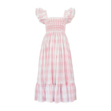 Rachel Carson Dress Candyfloss Gingham with Cocoloco hand Smocking