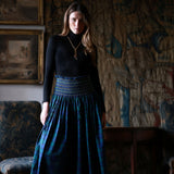 Sullivan Women's Skirt Black Watch Tartan with Royal Navy Hand Smocking