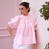 Scholl Summer Blouse Watermelon Stripe with Lemon Sorbet Hand Smocking Edition 65