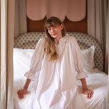 Bessie Coleman Women's Dress Moonstone Cotton with Kir Royale Hand Smocking