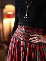 Mary Seacole Women's Skirt Royal Stewart with Nutcracker Hand smocking