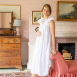 Mother Teresa Women's Nursing & Maternity Dress with Mermaid Tail Oyster Hand Smocking