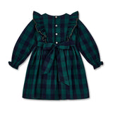 Anna Pavlova Dress Pine Tree Gingham with Hearts a Glow Hand Smocking