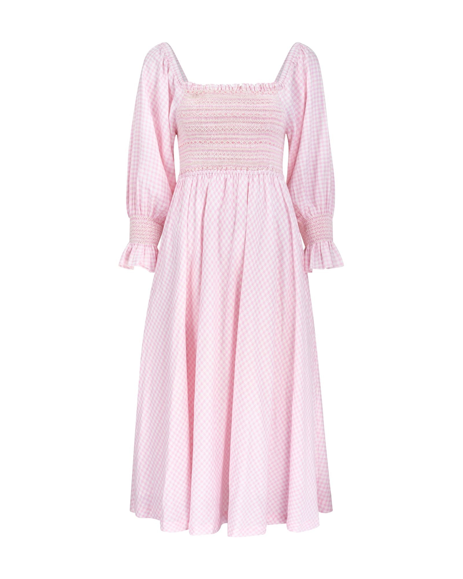 Josefine Butler Dress Candy Gingham with Lemonade Pop Hand Smocking