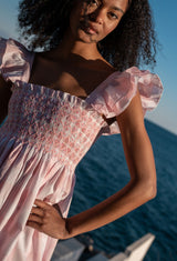 Rachel Carson Dress Candyfloss Gingham with Cocoloco hand Smocking