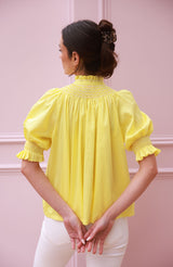 Scholl Summer Blouse Lemon Drop Lawn with Chalk Hand Smocking Edition 66