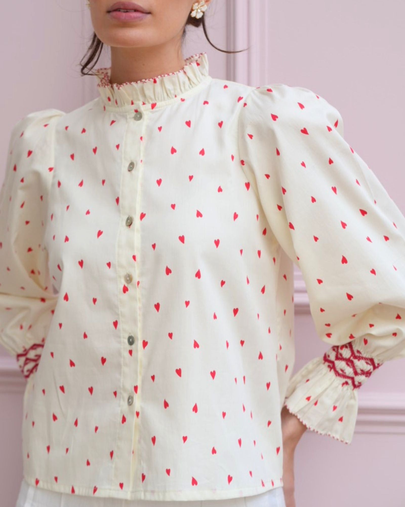 Shelley Blouse Loveheart Cotton Lawn with My Funny Valentine Hand Smocking Edition 22