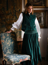 C J Walker Waistcoat Pine Tree Needlecord with Nordic Sparkle Hand Smocking  Edition 8