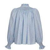 Scholl Blouse Periwinkle Ditsy with Blue Mist Hand Smocking Edition 63
