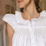 Mother Teresa Women's Nursing & Maternity Dress with Mermaid Tail Oyster Hand Smocking