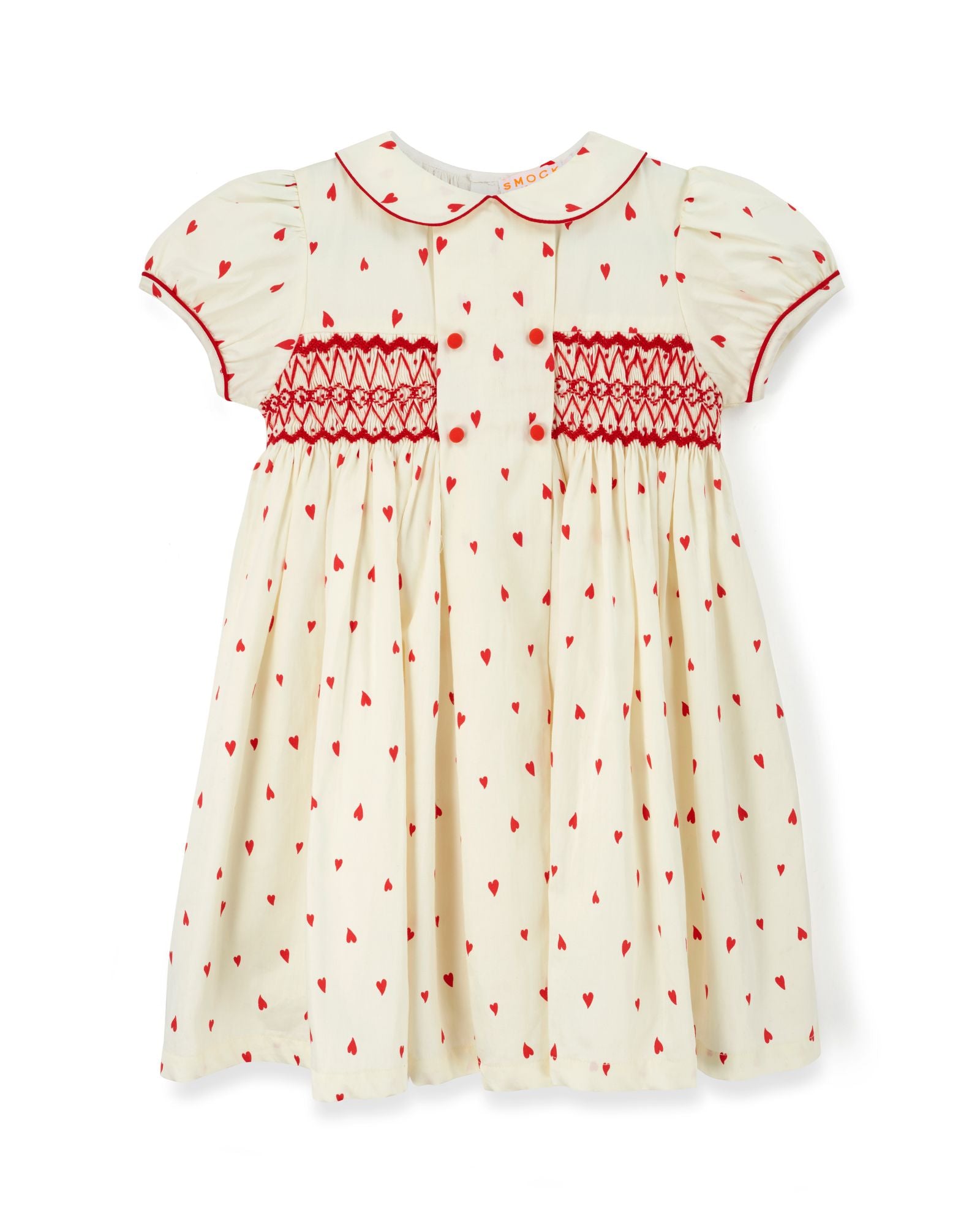 Thatcher Dress Loveheart Cotton Lawn with My Funny Little Valentine Hand Smocking