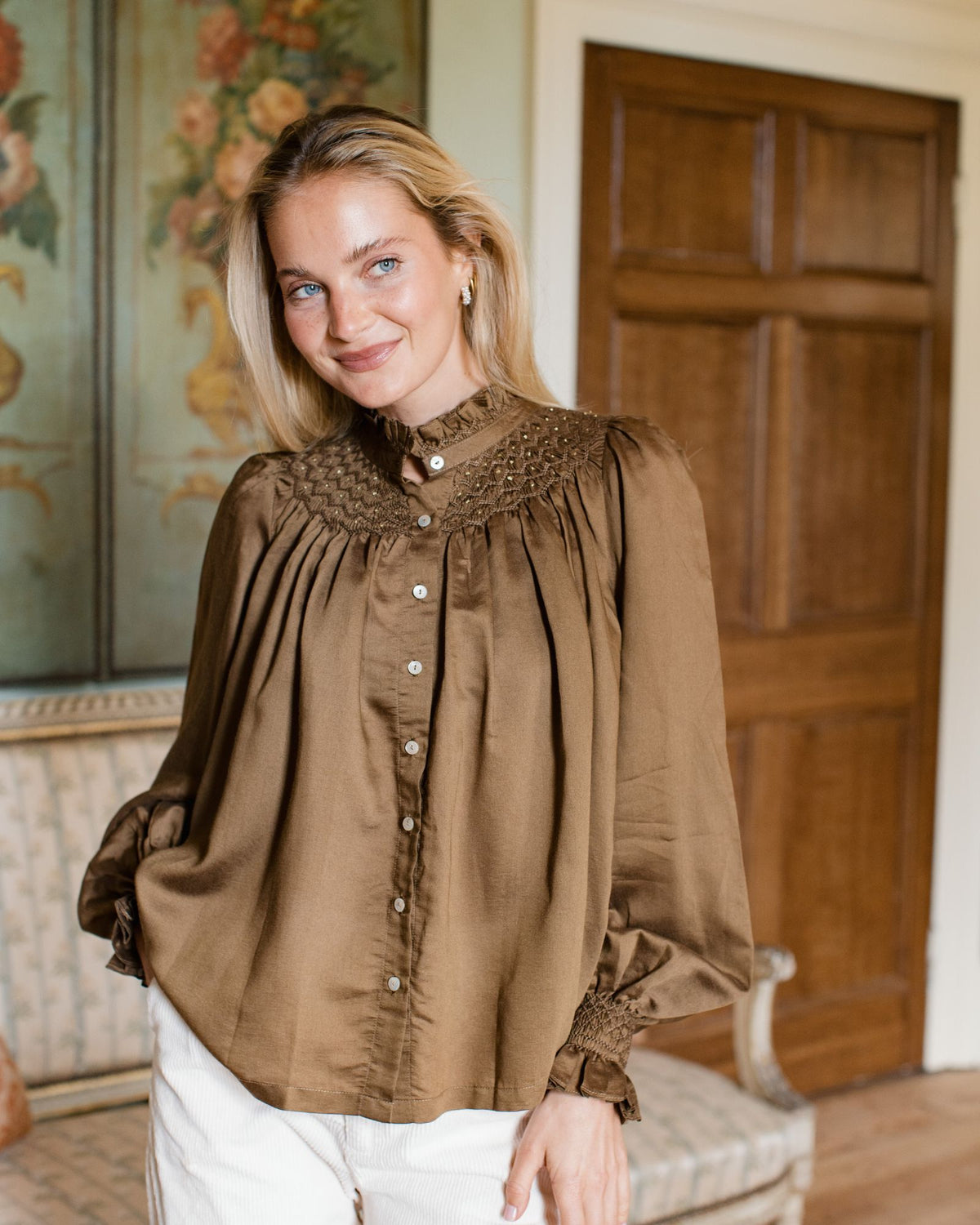 Scholl Blouse Chocolate Silk Cotton Edition 61