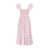 Rachel Carson Dress Candyfloss Gingham with Cocoloco hand Smocking