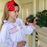 Nightingale Girls Dress Moonstone with Hearts Hand Smocking