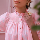 Scholl Summer Blouse Watermelon Stripe with Lemon Sorbet Hand Smocking Edition 65