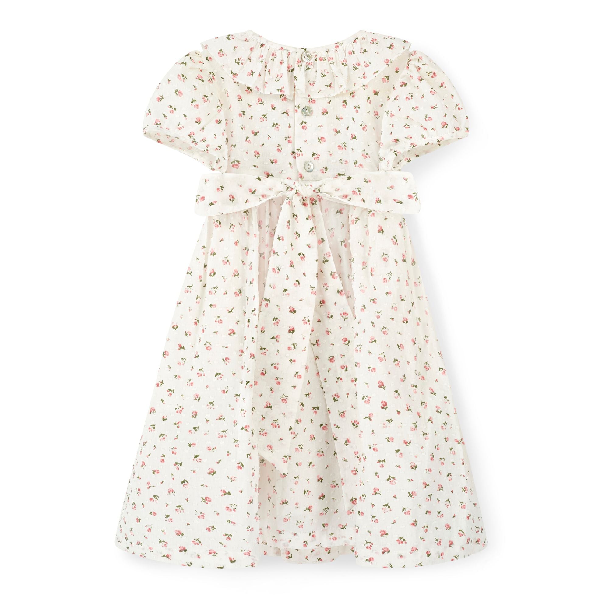 Katherine Johnson Dress Rosebud Plumetti with Vintage Rose Hand Smocking