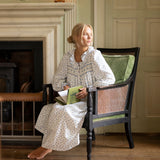 Women's Nightingale Dress Blueberry Brushed Cotton with Blueberry Hand Smocking