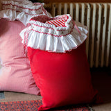 Edit58 x Smock London Crimson Needlecord Sack with Holly Hand Smocking