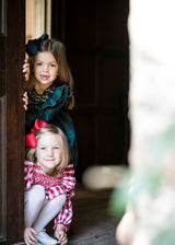 Anna Pavlova Dress Pine Tree Gingham with Hearts a Glow Hand Smocking