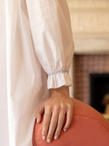 Mother Teresa Women's Nursing & Maternity Dress Long Sleeves with Mermaid Tail Forget Me Not Hand Smocking