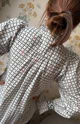 Shelley Blouse Love from Saigon with Navy Hand Smocking Edition 18