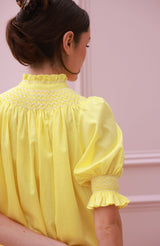 Scholl Summer Blouse Lemon Drop Lawn with Chalk Hand Smocking Edition 66