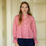 Shelley Blouse Mulberry Trellis with Ruby Two Shoes Hand Smocking Edition 16