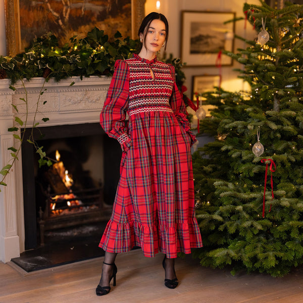 Emmeline Pankhurst Women's Dress Stewart Tartan with Midas’ Touch Hand