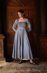 Trudy Ederle Dress Goodie-Two-Shoes Gingham with Blackberry Hand Smocking