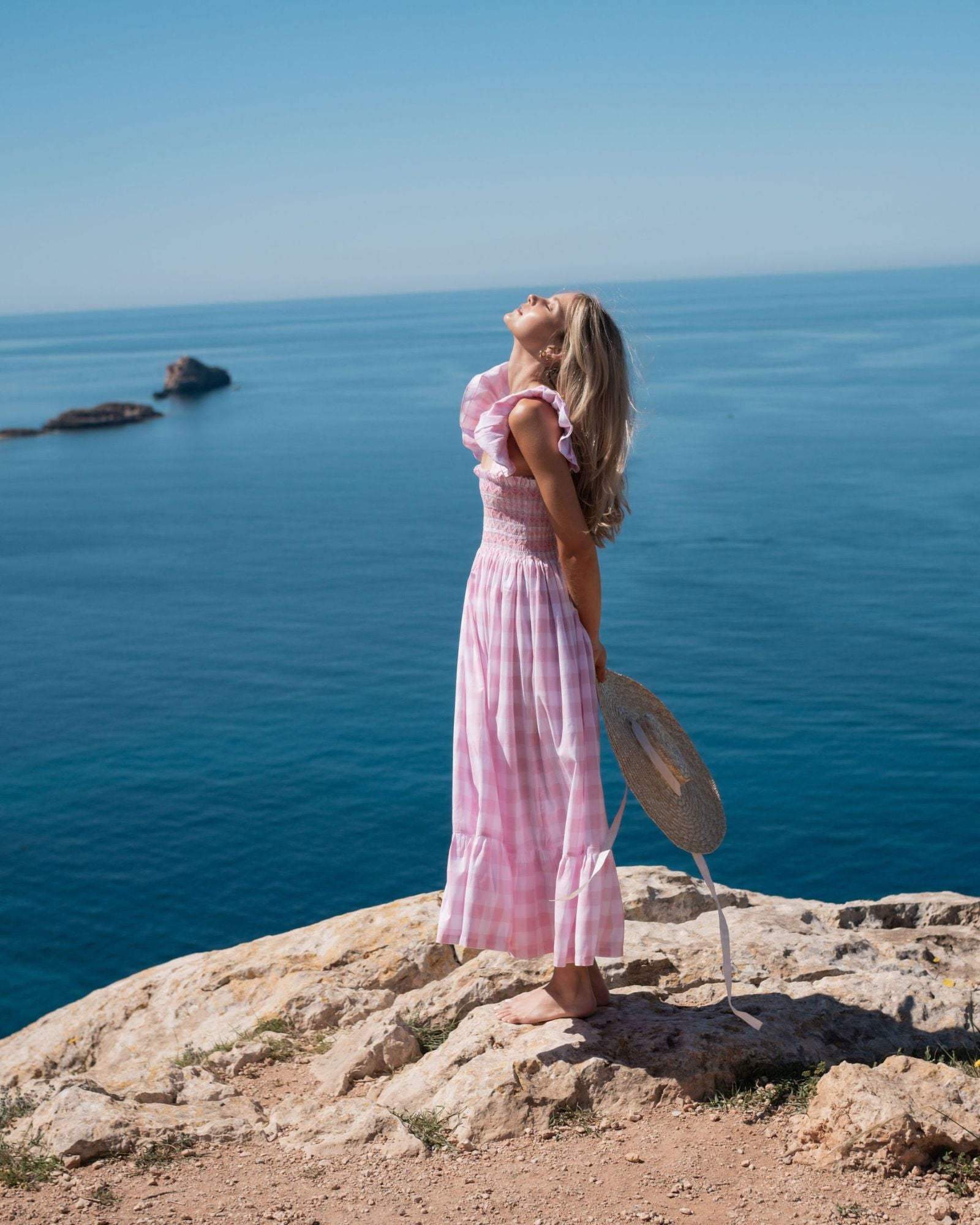 Rachel Carson Dress Candyfloss Gingham with Cocoloco hand Smocking