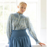 Scholl Blouse with Land and Sea Hand Smocking made with Liberty Poppies and Daisies Edition 50