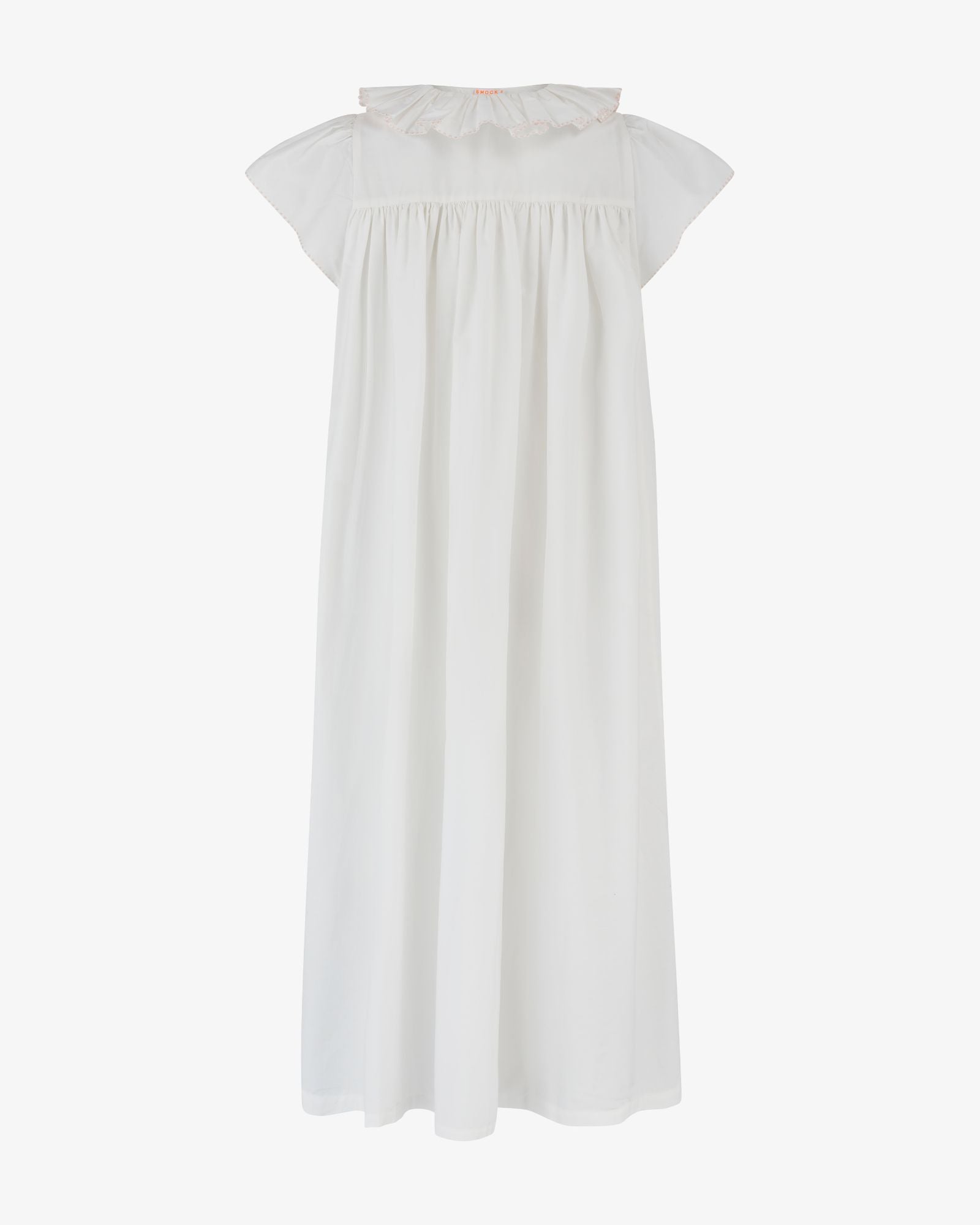 Nightingale Women's Short Sleeve Dress with Seashell Stacked Curves Hand Smocking