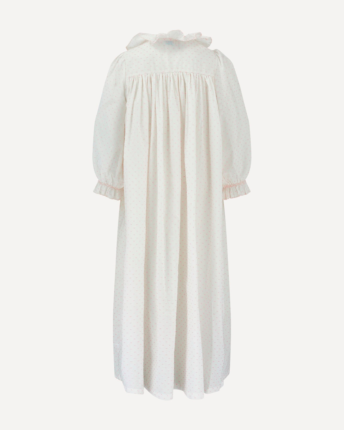 Nightingale Women's Dress Powder Puff Plumetti with Marshmallow Hand Smocking
