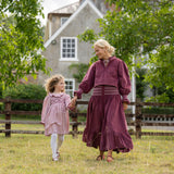 Bobbi Gibb Jacket Mulberry Needlecord with Blackberry Crumble Hand Smocking