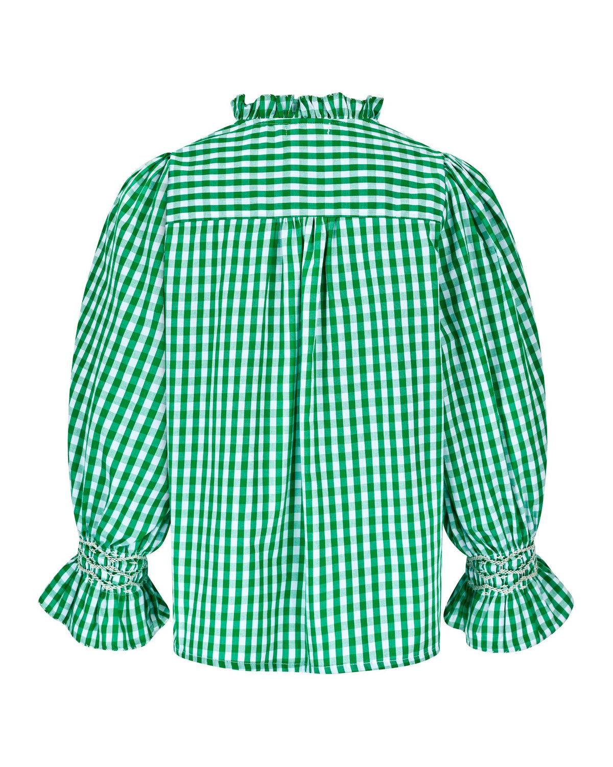 Shelley Blouse Kelly Green Gingham with Chalk Hand Smocking Edition 25