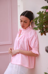 Scholl Summer Blouse Watermelon Stripe with Lemon Sorbet Hand Smocking Edition 65