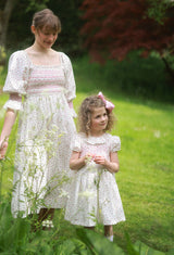 Katherine Johnson Dress Rosebud Plumetti with Vintage Rose Hand Smocking