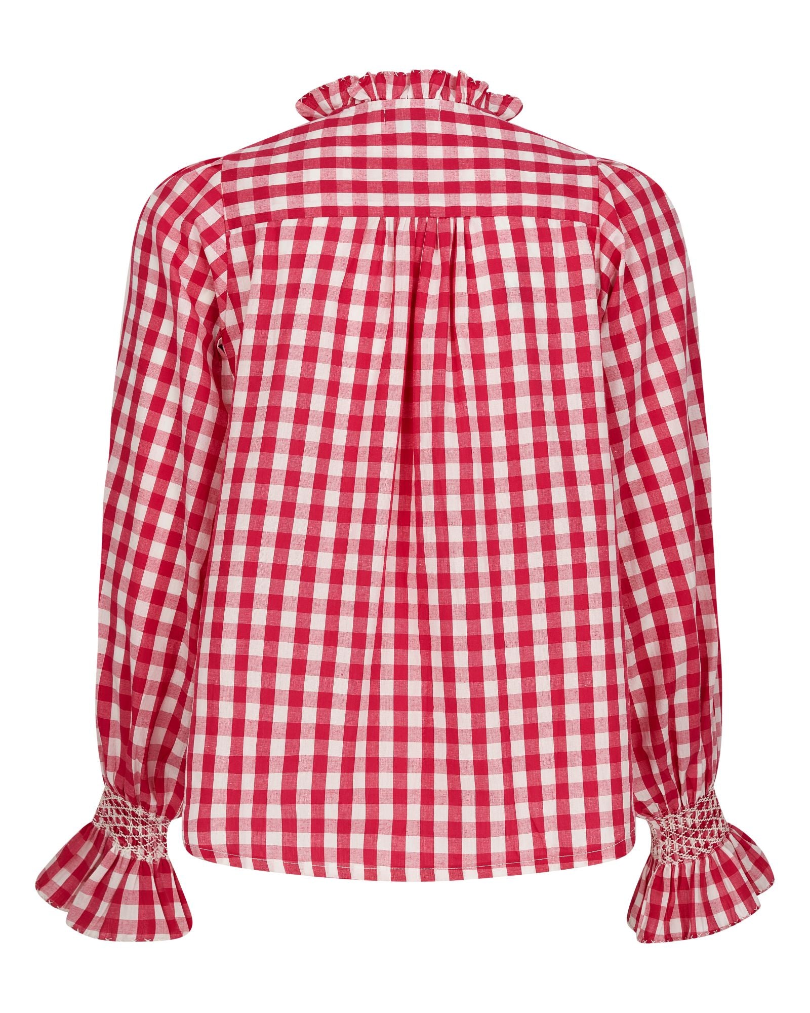 Shelley Blouse Raspberry Gingham with Milk Hand Smocking Edition 20
