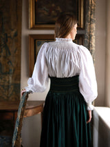 Sullivan Women's Skirt Pine Tree Needlecord with Nordic Sparkle Hand Smocking