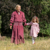 Bobbi Gibb Jacket Mulberry Needlecord with Blackberry Crumble Hand Smocking