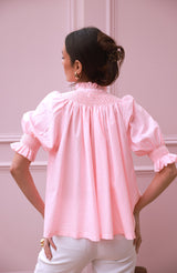 Scholl Summer Blouse Watermelon Stripe with Lemon Sorbet Hand Smocking Edition 65