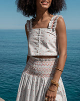 Gibson Top Hearts a Flutter with Peppermint Hand Smocking
